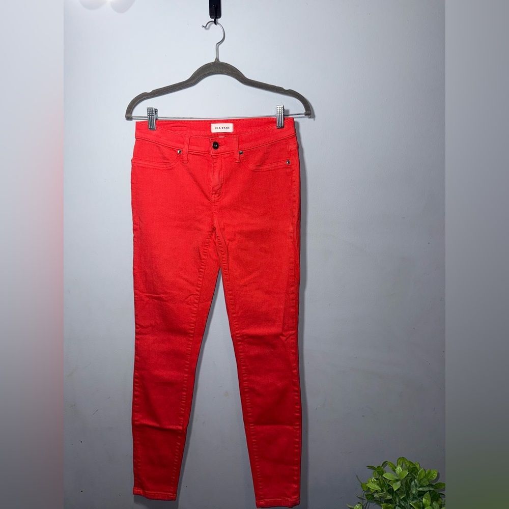 Lila Ryan Deep Coral Women’s Soft Skinny Jeans Size 27 EUC